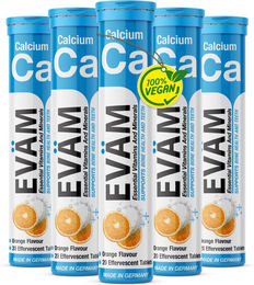 EVÄM Calcium Brausetabletten zuckerfrei vegetarisch glutenfrei laktosefrei 5er Pack – Bild 1 von 2