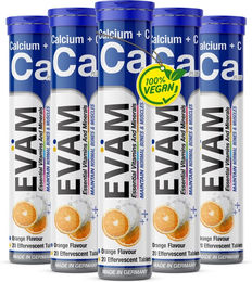 EVÄM Calcium + Vitamin C Brausetabletten 5er Set zuckerfrei vegetarisch glutenfrei laktosefrei – Bild 1 von 1