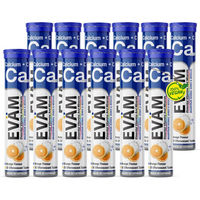 Produktbild von EVÄM Calcium + Vitamin C Brausetabletten zuckerfrei vegetarisch glutenfrei laktosefrei 12 Set