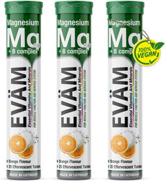 EVÄM Magnesium + B-Komplex Brausetabletten für Sportler, vegan, zuckerfrei, glutenfrei und laktosefrei – Bild 1 von 1