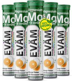 EVÄM Magnesium + B-Komplex Brausetabletten für Sportler, vegan, zuckerfrei, glutenfrei und laktosefrei, 5er Pack – Bild 1 von 1