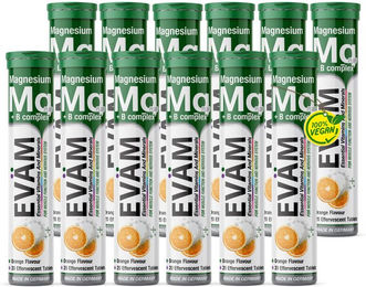 EVÄM Magnesium + B-Komplex Brausetabletten vegan glutenfrei laktosefrei für Erwachsene und Sportler – Bild 1 von 1