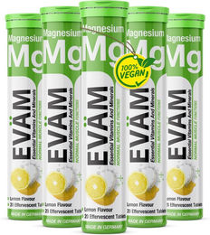 EVÄM Magnesium Brausetabletten zuckerfrei laktosefrei glutenfrei 5er Pack – Bild 1 von 2