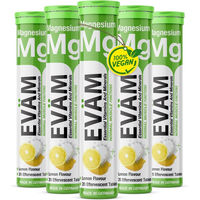 Produktbild von EVÄM Magnesium Brausetabletten zuckerfrei laktosefrei glutenfrei 5er Pack