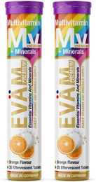 EVÄM Multivitamin + Mineralien Brausetabletten 2er Set vegan zuckerfrei glutenfrei laktosefrei – Bild 1 von 1