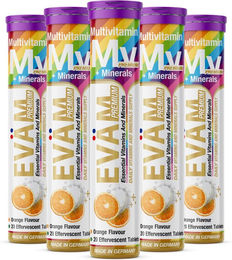 EVÄM Multivitamin + Mineralien Brausetabletten 5er Set vegan zuckerfrei glutenfrei laktosefrei – Bild 1 von 1