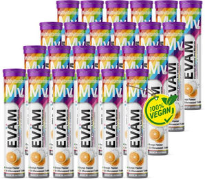 EVÄM Multivitamin Plus Brausetabletten für Erwachsene, vegan, zuckerfrei, glutenfrei und laktosefrei, 24 Stück – Bild 1 von 1