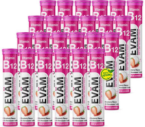 EVÄM Vitamin B12 Brausetabletten vegan glutenfrei laktosefrei 24 Stück – Bild 1 von 2