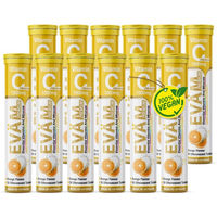 Produktbild von EVÄM Vitamin C 1000 Ascorbinsäure Brausetabletten hochdosiert vegan zuckerfrei glutenfrei laktosefrei