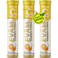 Produktbild von EVÄM Vitamin C 1000 Brausetabletten hochdosiert vegan zuckerfrei glutenfrei laktosefrei