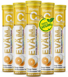 EVÄM Vitamin C 1000 Brausetabletten mit Ascorbinsäure, vegan, zuckerfrei, glutenfrei und laktosefrei – Bild 1 von 1