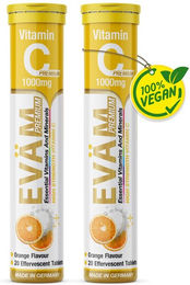 EVÄM Vitamin C 1000 Brausetabletten mit Ascorbinsäure, vegan, zuckerfrei, glutenfrei und laktosefrei – Bild 1 von 1