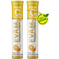 Produktbild von EVÄM Vitamin C 1000 Brausetabletten mit Ascorbinsäure, vegan, zuckerfrei, glutenfrei und laktosefrei