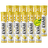 Produktbild von EVÄM Vitamin C Brausetabletten vegan glutenfrei laktosefrei 12er Pack