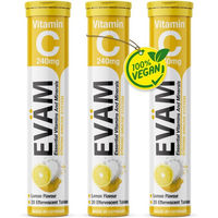 Produktbild von EVÄM Vitamin C Brausetabletten vegan glutenfrei laktosefrei