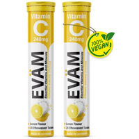 Produktbild von EVÄM Vitamin C Brausetabletten vegan glutenfrei laktosefrei für Sportler