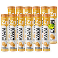 Produktbild von EVÄM Zink Brausetabletten für Erwachsene 240 mg vegan zuckerfrei glutenfrei laktosefrei 12er Pack