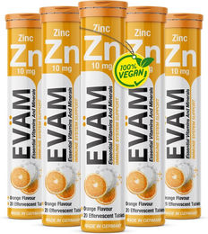 EVÄM Zink Brausetabletten für Erwachsene vegan glutenfrei laktosefrei 5er Pack – Bild 1 von 2
