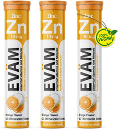 EVÄM Zink Brausetabletten für Erwachsene vegan glutenfrei laktosefrei 60 Stück – Bild 1 von 1