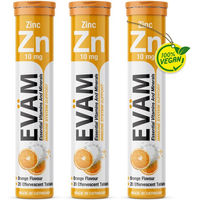 Produktbild von EVÄM Zink Brausetabletten für Erwachsene vegan glutenfrei laktosefrei 60 Stück