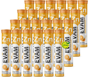 EVÄM Zink Brausetabletten für Erwachsene vegan zuckerfrei glutenfrei laktosefrei 24er Pack – Bild 1 von 2