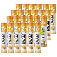 Produktbild von EVÄM Zink Brausetabletten für Erwachsene vegan zuckerfrei glutenfrei laktosefrei 24er Pack