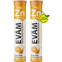 Produktbild von EVÄM Zink Brausetabletten vegan glutenfrei laktosefrei für Erwachsene 2er Pack