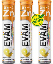 EVÄM Zink und Vitamin C Brausetabletten für Erwachsene, vegan, zuckerfrei, glutenfrei und laktosefrei – Bild 1 von 2