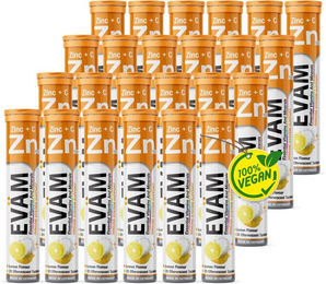 EVÄM Zink und Vitamin C Brausetabletten für Erwachsene, vegan, zuckerfrei, glutenfrei und laktosefrei – Bild 1 von 2