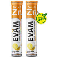 Produktbild von EVÄM Zink und Vitamin C Brausetabletten vegan zuckerfrei glutenfrei laktosefrei für Erwachsene