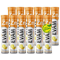 Produktbild von EVÄM Zink und Vitamin C Brausetabletten, vegan, zuckerfrei, glutenfrei und laktosefrei, 12 Stück