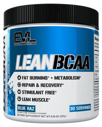 EVLution Nutrition LeanBCAA Aminosäuren Pulver Blue Raz 30 Portionen – Bild 1 von 3