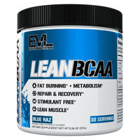 Produktbild von EVLution Nutrition LeanBCAA Aminosäuren Pulver Blue Raz 30 Portionen