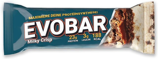 EVO SPORTS FUEL EVOBAR Proteinriegel Milky Crisp Schokolade – Bild 1 von 2