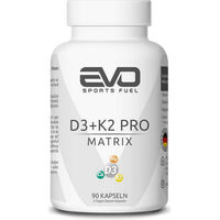 Produktbild von EVO SPORTS FUEL Vitamin D3 + K2 MK-7 mit Magnesium und Calcium – 90 Kapseln – Vegan und Glutenfrei für Sportler