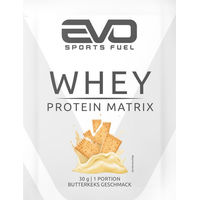 Produktbild von EVO SPORTS FUEL Whey Protein Matrix Butterkeks Pulver vegetarisch ohne Zusatzstoffe