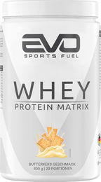 EVO SPORTS FUEL Whey Protein Matrix Butterkeks Pulver vegetarisch ohne Zusatzstoffe 800 g – Bild 1 von 1