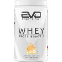 Produktbild von EVO SPORTS FUEL Whey Protein Matrix Butterkeks Pulver vegetarisch ohne Zusatzstoffe 800 g