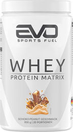 EVO SPORTS FUEL Whey Protein Matrix Schoko Peanut Pulver vegetarisch ohne Zusatzstoffe 800 g – Bild 1 von 1