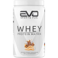 Produktbild von EVO SPORTS FUEL Whey Protein Matrix Schoko Peanut Pulver vegetarisch ohne Zusatzstoffe 800 g