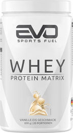 EVO SPORTS FUEL Whey Protein Matrix Vanille Pulver 800 g vegetarisch ohne Zusatzstoffe – Bild 1 von 1