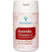 Produktbild von Evolution Acerola Vitamin C Lutschtabletten mit Hagebutte