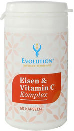 Evolution Eisen Gluconat & Vitamin C Kapseln vegetarisch für Sportler, Schwangere & Stillende – Bild 1 von 1