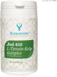Evolution Jod 450 mit L-Tyrosin und Kelp Braunalge, vegane Kapseln, 60 Stück – Bild 1 von 1