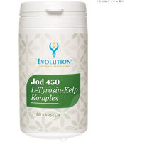 Produktbild von Evolution Jod 450 mit L-Tyrosin und Kelp Braunalge, vegane Kapseln, 60 Stück
