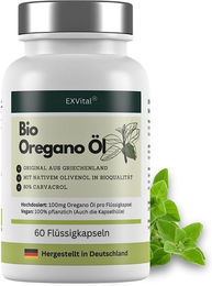 EXVital Bio Oregano Öl Vegan in Flüssigkapseln 60 Stück – Bild 1 von 3