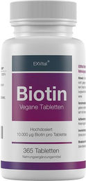 EXVital Biotin Tabletten vegan ohne Zusatzstoffe 365 Stück – Bild 1 von 3