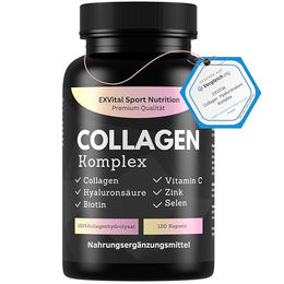 EXVital Collagen Hyaluronsäure Komplex mit Kollagen aus Rind, 120 Kapseln – Bild 1 von 10