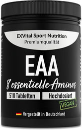 EXVital EAA Tabletten mit 8 essentiellen Aminosäuren, 510 Stück, vegan, ohne Zusatzstoffe – Bild 1 von 5