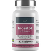 Produktbild von EXVital Inositol Vitamin B8 mit Folsäure Tabletten vegan ohne Zusatzstoffe für Frauen 180 Stück